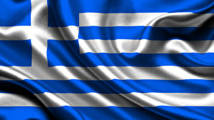 Sfondi desktop Grecia Bandiera Strisce Croce