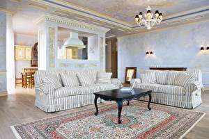 Desktop wallpapers Interior Couch Pillows Rug Chandelier Ceiling Room Design