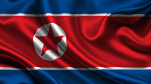 デスクトップの壁紙、、旗、ストライプ、North-Korea、