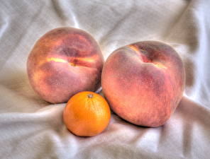Bureaubladachtergronden Fruit Perziken HDR Voedsel