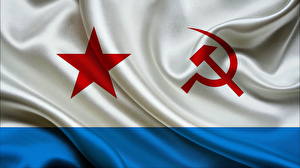 Sfondi desktop Bandiera URSS Falce e martello Strisce