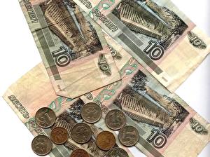 Pictures Money Roubles Banknotes Coins