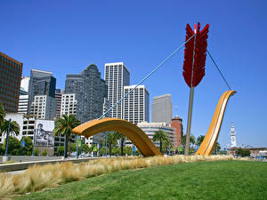 Fonds d'écran Sculptures USA Californie San Francisco  Cupid's Span  Villes